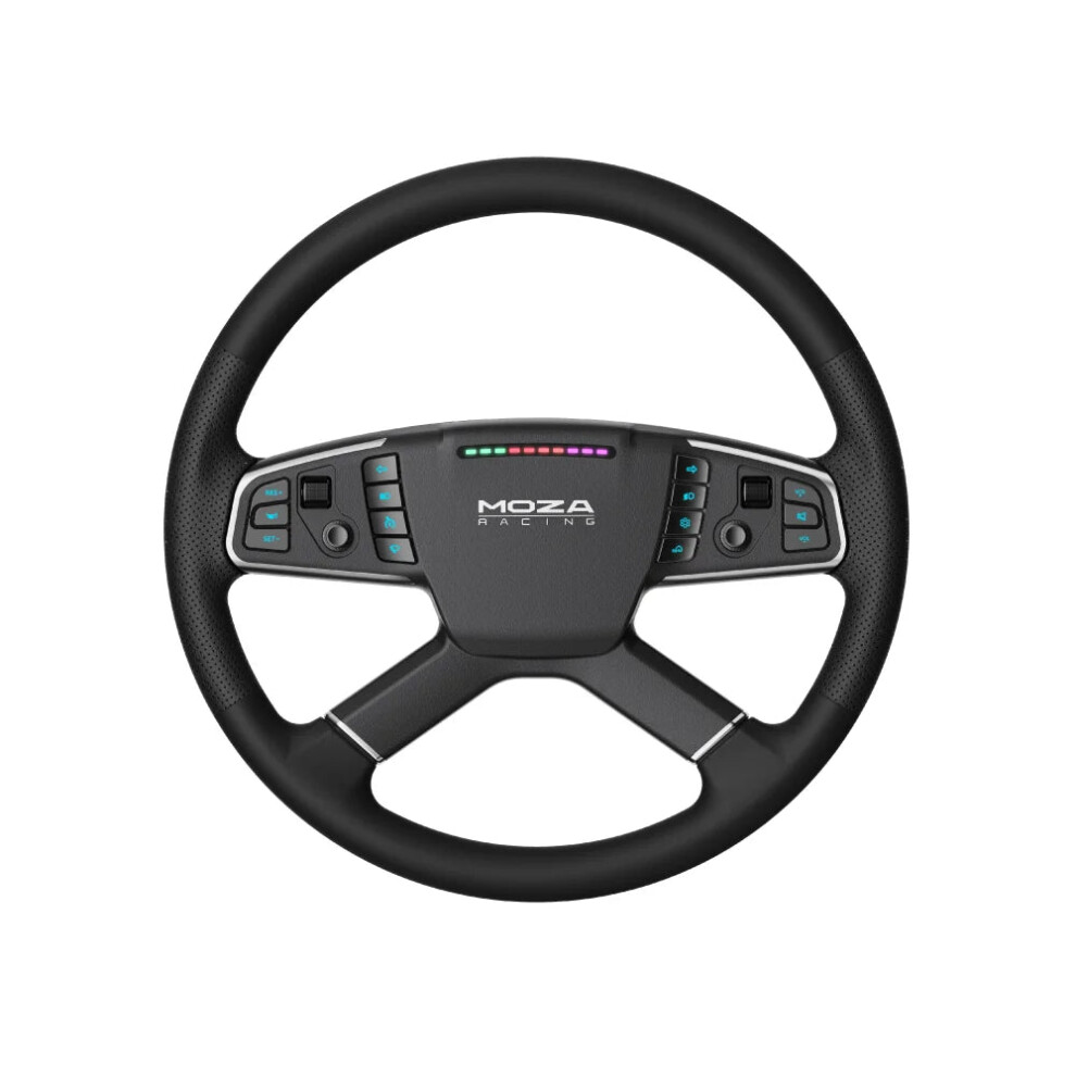 Moza Racing TSW Truck Steering Wheel 400mm with R5 Direct Drive Wheel Base, Pedals & Table Clamp