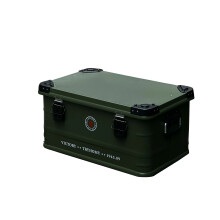 Tryhomy 68L Aluminum Camping Storage Box - Portable Multi-Tactical Outdoor Travel Case with Large Capacity