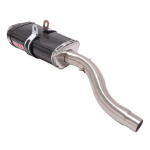 Carbon Fiber Slip-On Exhaust System for Triumph Daytona 675 (2006-2012) with Middle Link Pipe