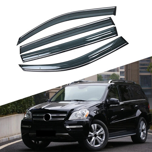 Mercedes-Benz GL 2006-2012 X164 Window Sun & Rain Visor Protector Trim Set