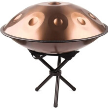 Gold Handpan Drum - 22-Inch Steel Tongue Instrument for Yoga & Meditation, 9/10/12 Notes, Perfect Beginner's Gift