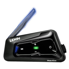 Lexin MeshCom Motorfiets Bluetooth Headset met Geavanceerde Mesh Communicatie voor 24 Rijders