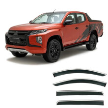 Mitsubishi Strada Zijraamventilatoren en Weerschilden (2015-2022)