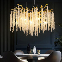 Elegant modern kristallen kroonluchter voor keuken en eetkamer - luxe plafondlamp voor woonkamer
