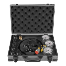 Premium hydraulische stikstofaccumulator testkit met 3 meters en 7 adapters - 1500/3600/6000 PSI