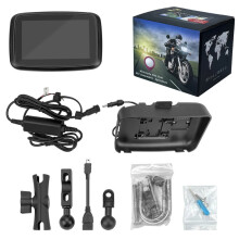 5-Inch IP7 Waterdichte Motorrijtuig CarPlay & Android Auto Multimedia Systeem met BT, Navigatie, SD/TF, USB, WiFi 5GHz