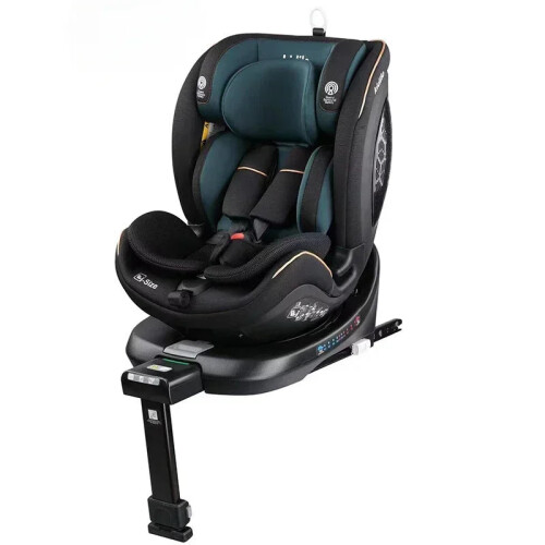 360 Rotating Child Safety Seat with Adjustable Back - Suitable for Ages 0-12