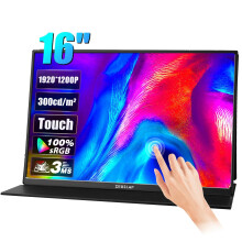ZEUSLAP 16 Touchscreen Draagbare Monitor - 100% sRGB, 1200p IPS Reisweergave voor Steam Deck, Laptop, Switch, PS4, PS5, Xbox