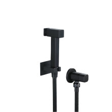 Luxury Gold Brass Wall-Mounted High Pressure Bidet Sprayer with Single Valve - Black Finish