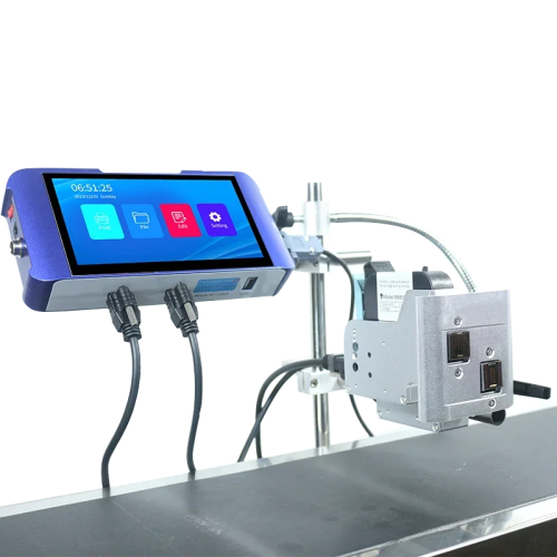 8mm Inkjet Date & Batch Coding Machine for Plastic Pouch Labels - Industrial Printer