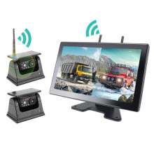 Solar-Powered 10-Inch Touch Screen DVR Monitor with Wireless Reverse Backup Camera for Camper Trucks & Trailers