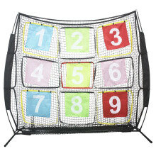 Premium 7x7 ft 9-gaten sportvliegfrisbee mesh met digitaal doelnet en stevige standaard