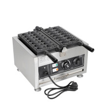 14-delige elektrische Taiyaki wafelmaker - niet-plakkerig roestvrij staal, mini visvorm, 110V/220V