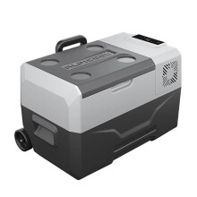 Alpicool 40L draagbare autokoelkast met trekstang en wielen, dual voltage 12V/24V en 220V, compressor vriezer koelbox met app-bediening