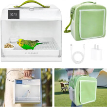 Portable Bird Carrier Backpack with Temperature Control for Small Birds