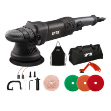 SPTA 5-Inch Dual Action Polisher Kit with Electric Buffer, Waxer, Cleaning Brush & Sponge Pads