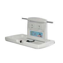 2024 Premium Wall-Mounted Baby Changing Station - CE & ASTM Certified, HDPE, Cream & Gray Options