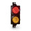 Compact 4-Inch Red & Yellow Traffic Warning Light 1
