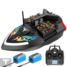 VWVividWorld 2024 24,000mAh RC Fishing Bait Boat with 2kg Load Capacity, 500m Range, GPS, Night Light, and Cruise Return Correction