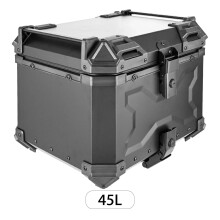 45L Universeel Aluminium Alloy Motorfiets Achterbox - Veilige Staartbox Drager voor Yamaha, Honda, BMW R1200GS
