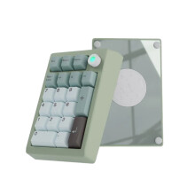 Tri-Mode draadloze mechanische toetsenbord van aluminiumlegering met multifunctionele knop en aanpasbaar numeriek toetsenbord voor pc-gamers