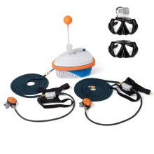 Dual-User Portable Snorkeling & Diving Ventilator - Waterproof Scuba Gear with 7-10 Hours Air Compressor, Supports Deep Dives up to 15 Meter