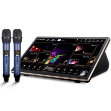 Inandon All-in-One Karaoke Speler met 18,5-inch touchscreen, 4K-uitvoer en 600.000 cloudliedjesbibliotheek - 4TB opslag