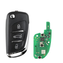 Xhorse VVDI Super Remote Key DS Style - 10 stuks set met ingebouwde Super Chip transponder, 3 knoppen, Engelse versie