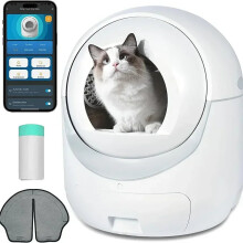 Zelfreinigende afgesloten kattenbak met grote lade - automatische zandbaktoiletkast