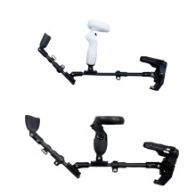 Carbon Fiber VR Shooting Gunstock with Adjustable Dual Handle Controller Bracket and Holster