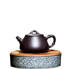 Met de hand gemaakte Yixing Kungfu theeset - paarse kleipot met bamboe knoop en lieveheersbeestje ontwerp