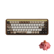 Akko MU01 Mountain Seclusion houten mechanisch toetsenbord - RGB, hot-swappable, Bluetooth 5.0, 2.4G draadloos, Type-C bedraad gamingtoetsen