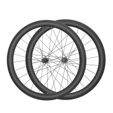 Lichtgewicht carbonvezel wegwielset - Thru-as 100x12mm & 142x12mm, Center Lock schijfrem, geen logo, velgbreedte van 38mm tot 85mm, 700c
