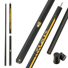 2-in-1 Little Monster Carbon Energy Pool Cue Stick - 58 Zwart met 12,9 mm Tip voor Krachtige Breaks en Precieze Shots
