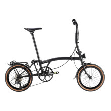 Compacte 16-inch 9-versnellingen vouwfiets van chromoly staal met dubbele V-remmen - Carston draagbare stadsreisfiets