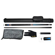 Unilock Carbon Fiber Pool Cue Kerstcadeau Set met leren grip, extensie, tas, handschoen en poetsdoek