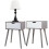 Set of 2 Solid Wood Nightstands with Storage Drawer and Sturdy Legs 1
