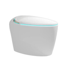 Smart Round Automatic Flush Siphon Toilet - Integrated WC for Modern Bathrooms