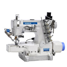 High-Speed Direct Drive Cylinder Bed Interlock Sewing Machine with 13mm Max Sewing Thickness & Pneumatic Auto Trimmer for Clothing