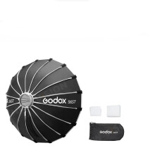 Godox Quick-Install Umbrella-Style Beauty Dish with Honeycomb Grid - Available in 65cm, 85cm, and 120cm for Wide-Angle Studio Photography