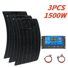 Veelzijdig Super Power Zonnepaneelset: 500W-2000W voor campers, boten, auto's en thuisgebruik - 18V/36V batterijoplader