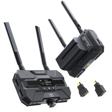 Lemorele 5.8GHz Draadloze HDMI Extender Kit met Batterij - Zender & Ontvanger voor Live Streaming van Camera & PC-naar-TV Verbinding