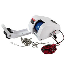 Compact Electric Anchor Winch with 100ft Rope for Anchors Up to 25 lbs