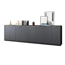 Moderne designer lage kantoor kasten: compacte archiefkast met displaydeuren voor stijlvolle organisatie