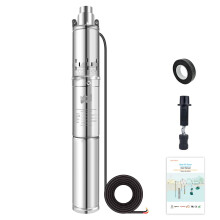High-Efficiency 150W 12V Solar DC Brushless Submersible Pump with Built-In Controller - Max Water Flow 2T/H for Home Solar Irrigation & Deep