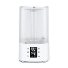 Runal 4L Ultrasonic Air Humidifier: Smart Cool & Warm Mist with LED Light for Bedroom & Baby Room