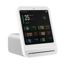 Slim Huis Luchtkwaliteitsmonitor met Aanraakscherm: Temperatuur, Vochtigheid, TVOC, CO2, PM2.5 Detector - Compatibel met Xiaomi Mijia App