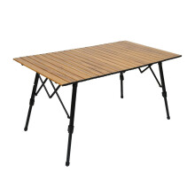 Veelzijdige outdoor aluminium kampeertafel met verstelbare hoogte, ingebouwde gasbrander, theetijd dienblad en grilluitrusting
