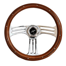 Classic Nostalgia Massief Houten 14 Stuurwiel - Geschikt voor Suzuki, Lada, Jetta, Beidou Star - Retro Gemodificeerd Ontwerp