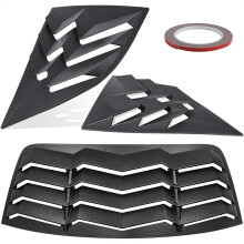 Dodge Challenger Achter Zijraam Louvers (2008-2023) - Op maat gemaakte ABS matte Lambo-stijl zonneschermhoes